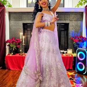 Size 0 Fairytale Princess Lavender Dress/Lehenga For Prom or Weddings